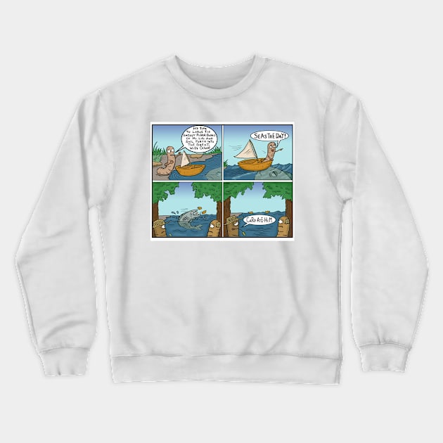 Carp-Ate-Him Crewneck Sweatshirt by Nick Navatta